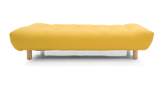 Solonic Fabric Sofa Cum Bed(Yellow)